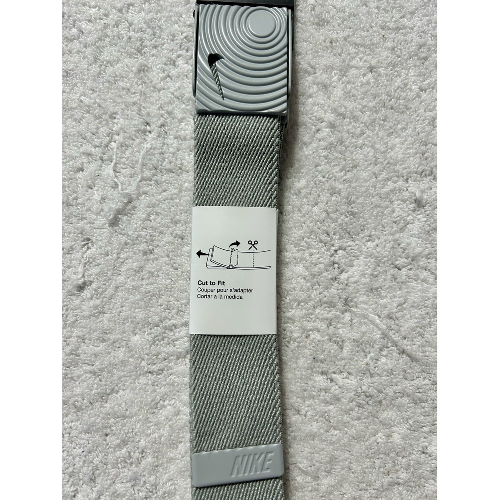 Nike Stretch Men's Belt Cut To Fit Up To Size Adjustable Light Grey (R1)